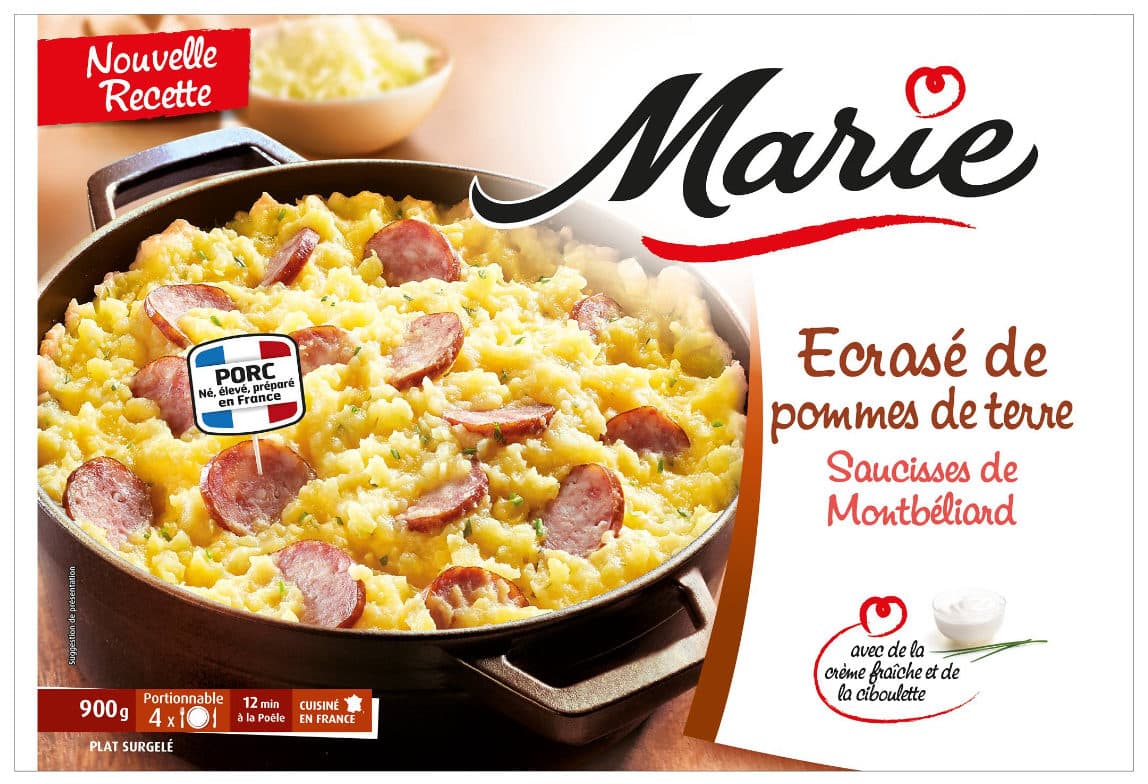 Marie Ecrase de Pomme de terre, Saucisse de Montbeliard packshot