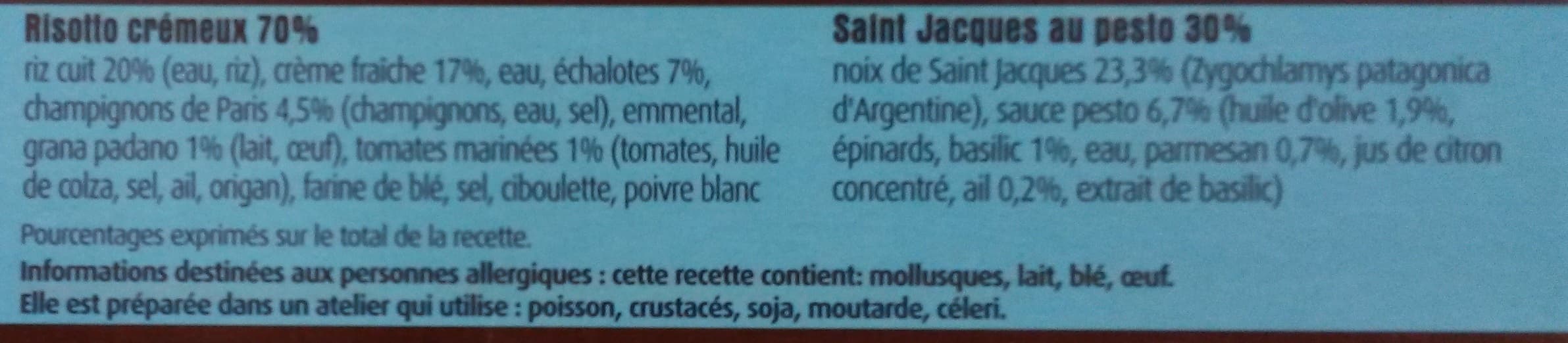 Marie Noix de St-Jacques au Pesto & Risotto Crémeux packshot