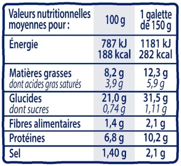 Régalette 2 Galettes de Sarrasin à la Saucisse et à l'Emmental packshot