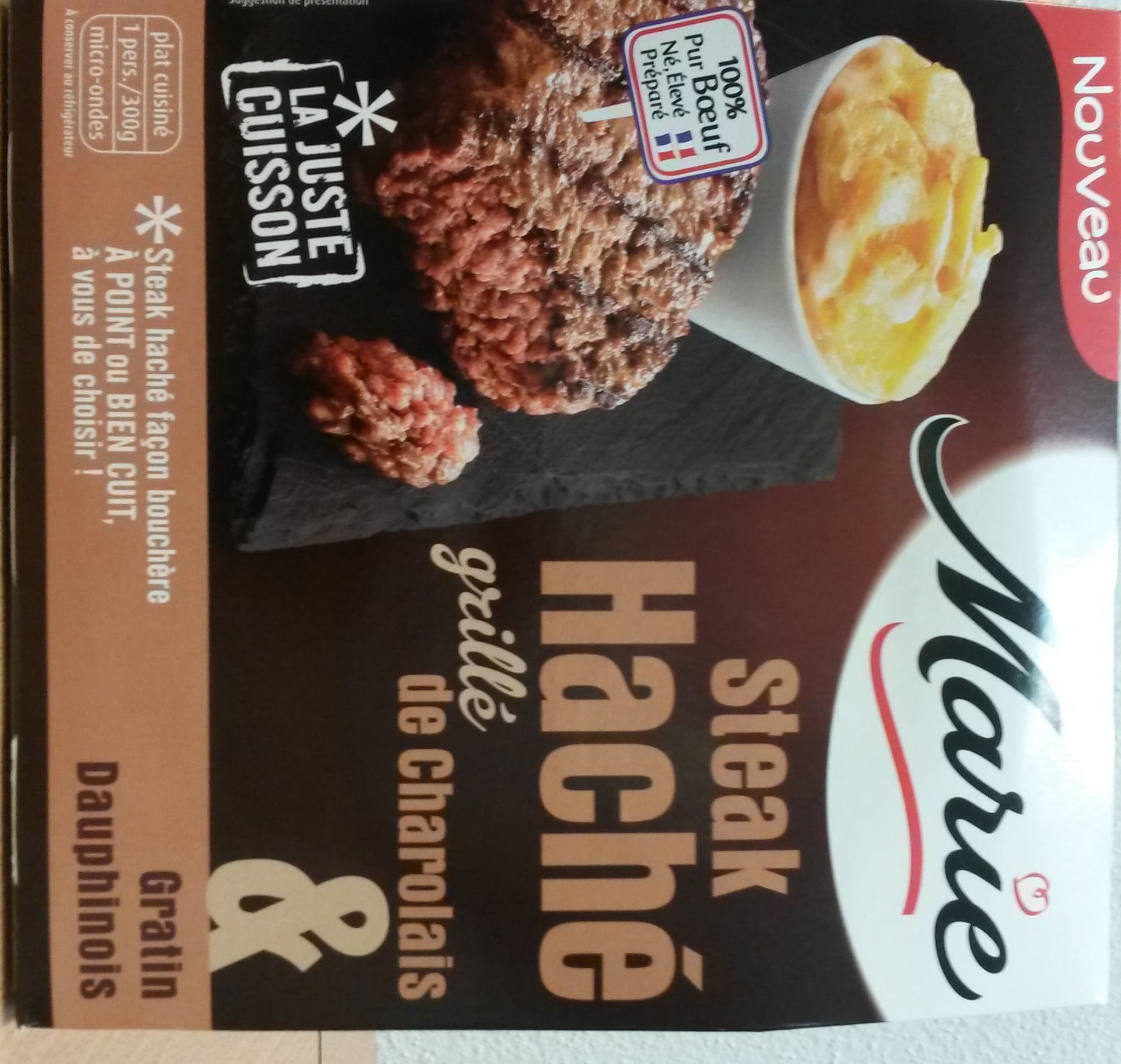 Marie Steak Haché grillé de Charolais & Gratin Dauphinois packshot