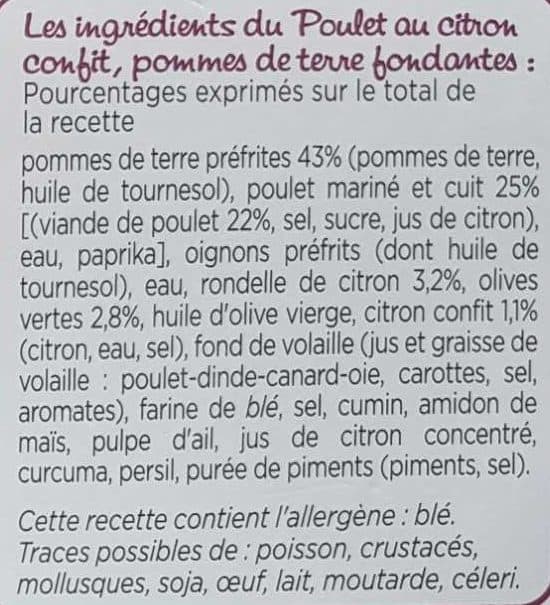 Marie Poulet au citron confit packshot