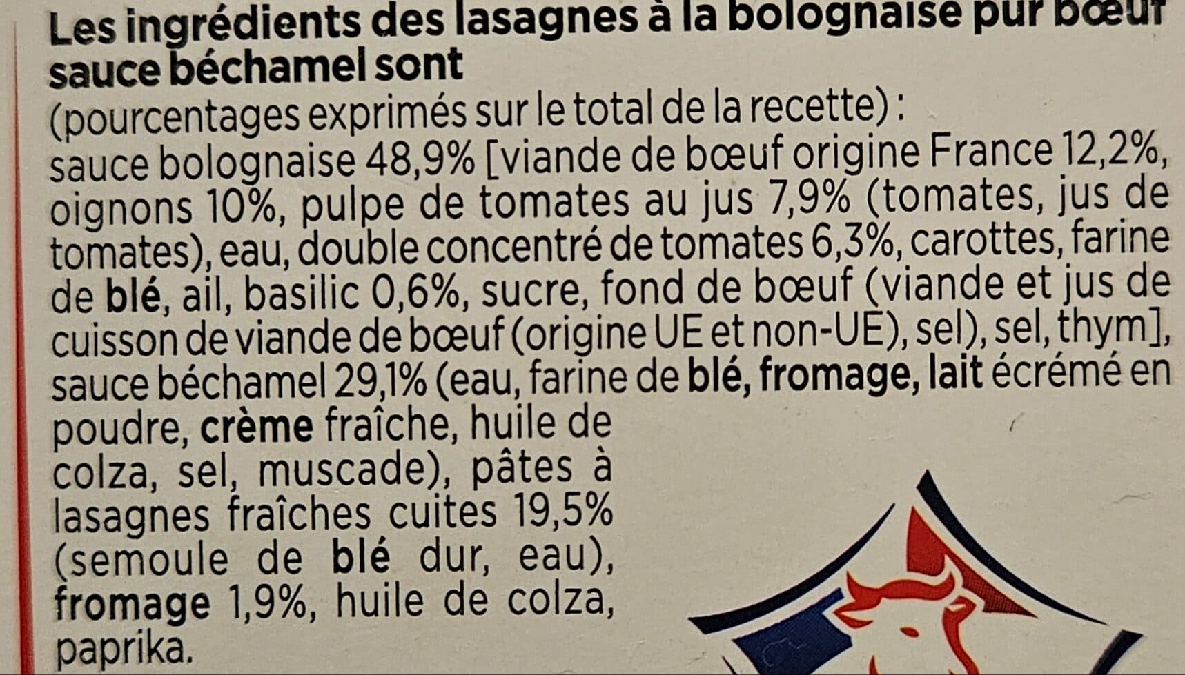 Marie Lasagne bolognaise packshot