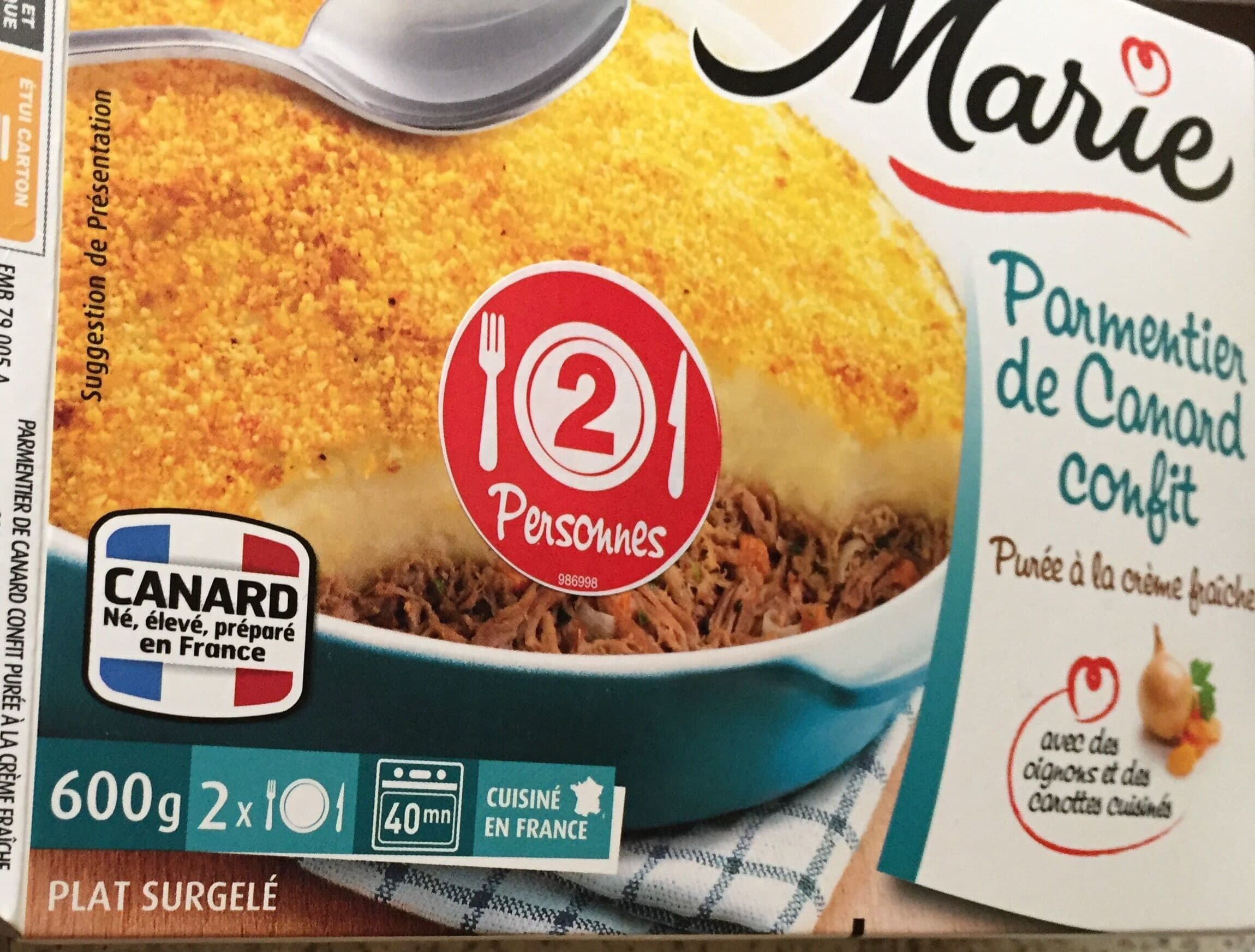 Marie Parmentier de canard confit, purée à la crème fraîche packshot