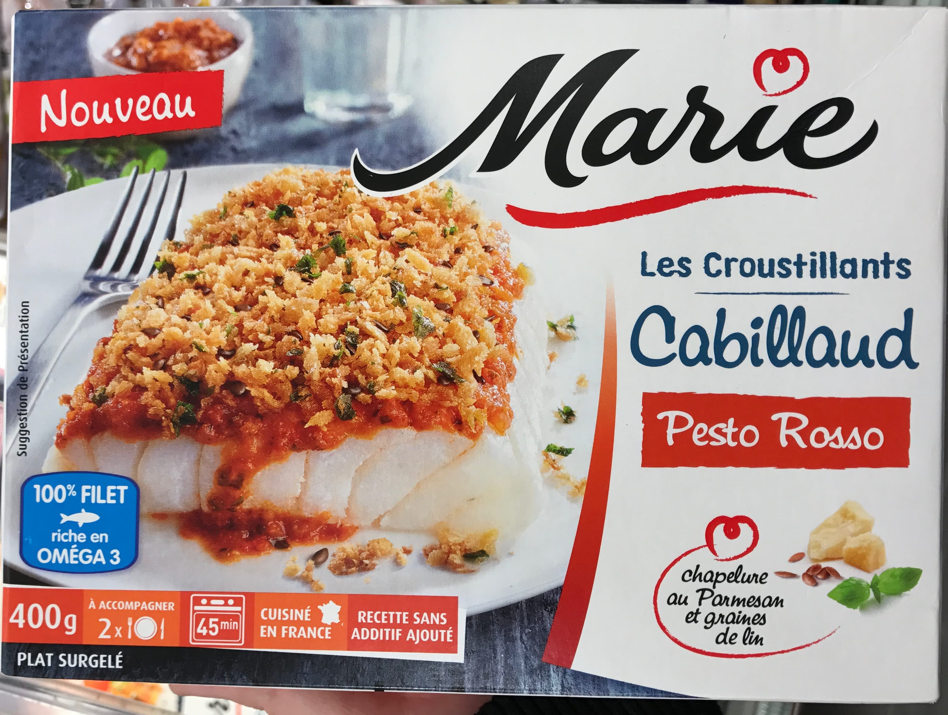 Marie Cabillaud Pesto Rosso packshot