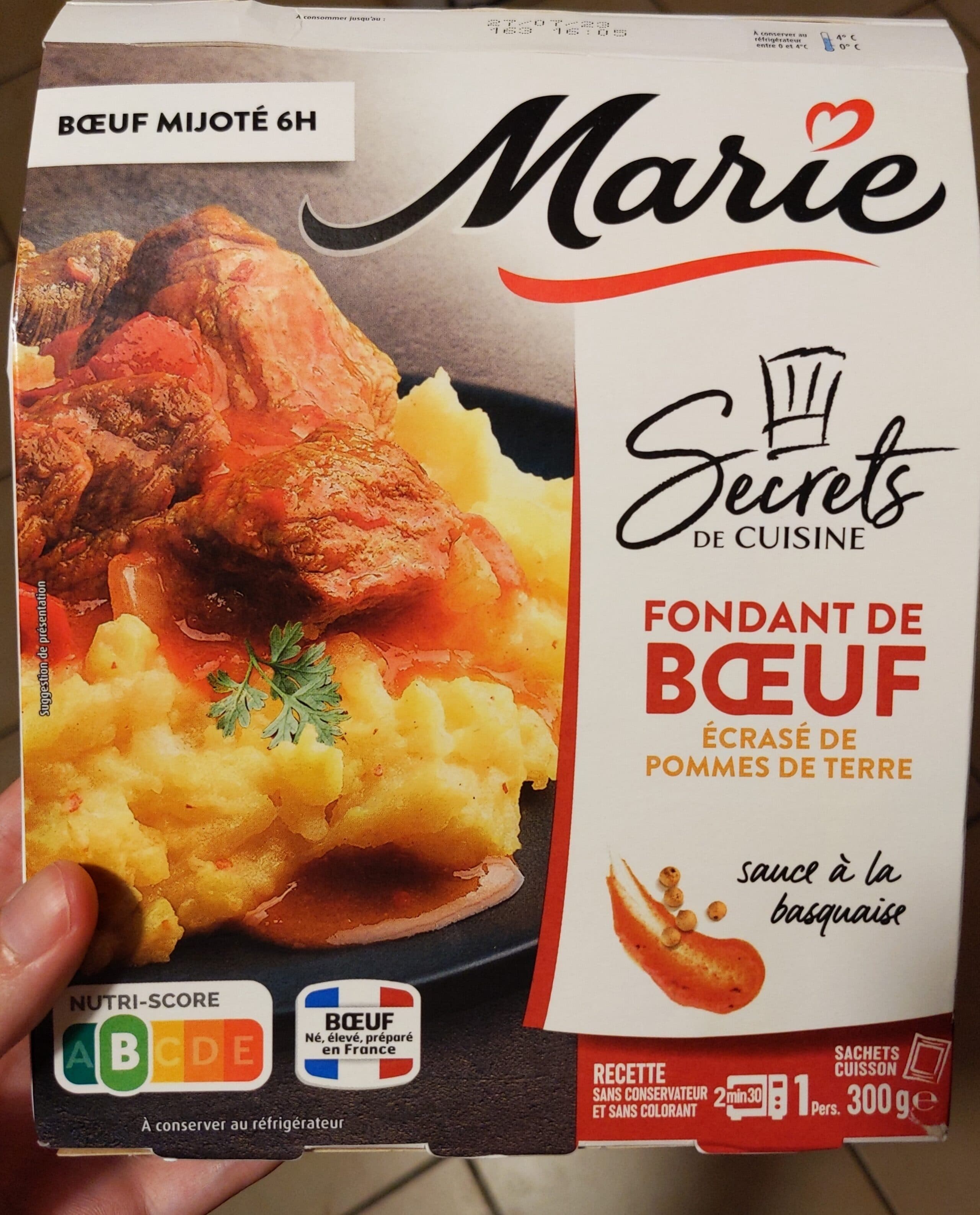 Marie Fondant de bœuf écrasé de pommes de terre, sauce à la basquaise packshot