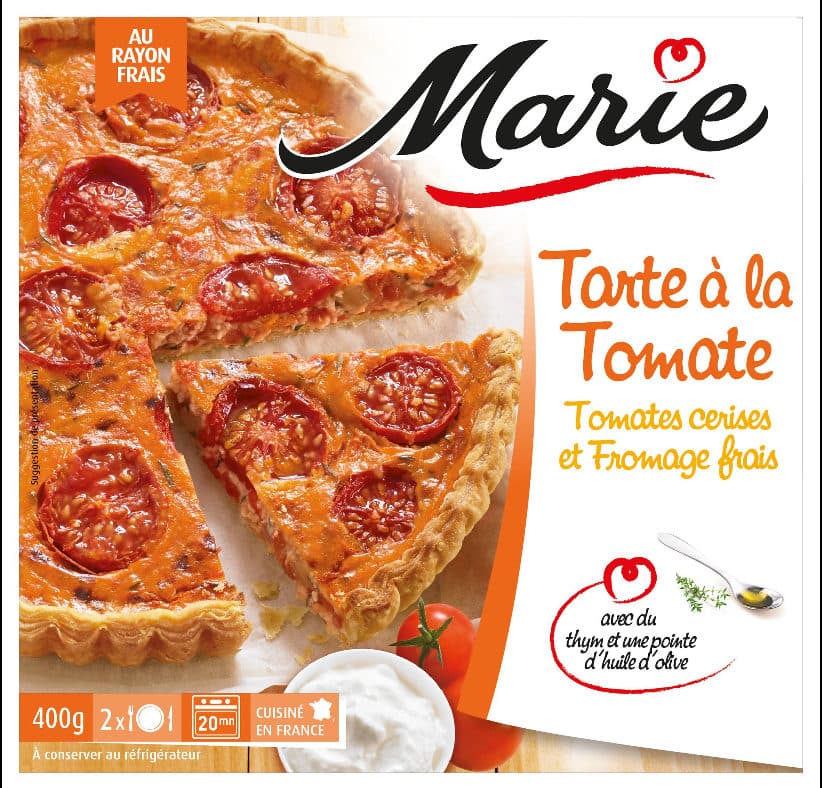 Marie Tarte a la tomate, Tomates cerises et Fromage Frais packshot