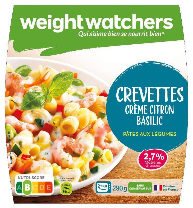 Weight Watchers Crevettes, Crème Citron Basilic packshot