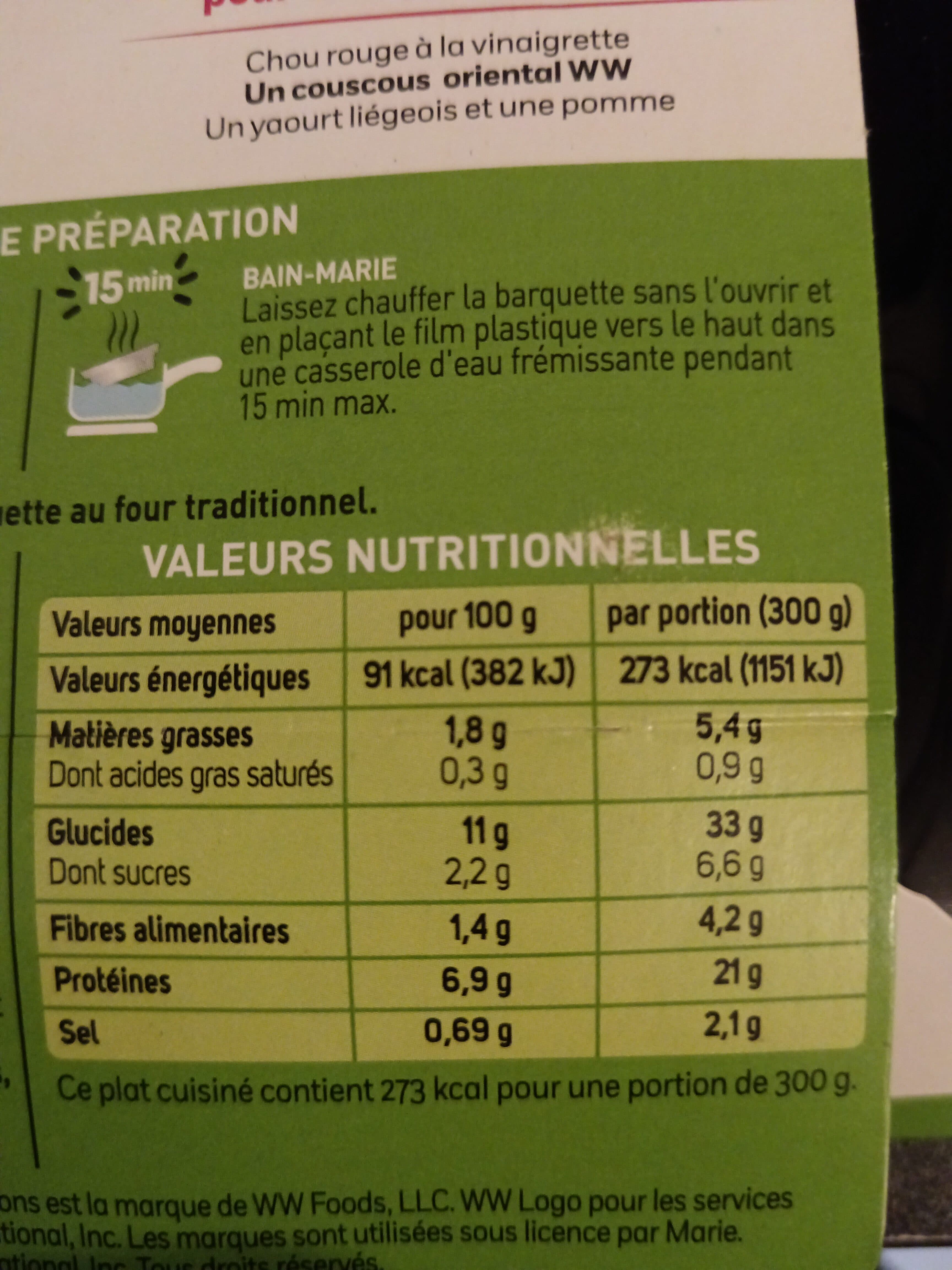 WW Couscous Oriental légumes cuisinés et poulet émincé packshot