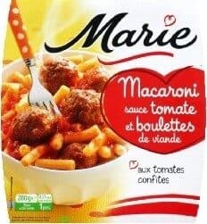 Marie Macaroni sauce tomate Boulettes de viande packshot