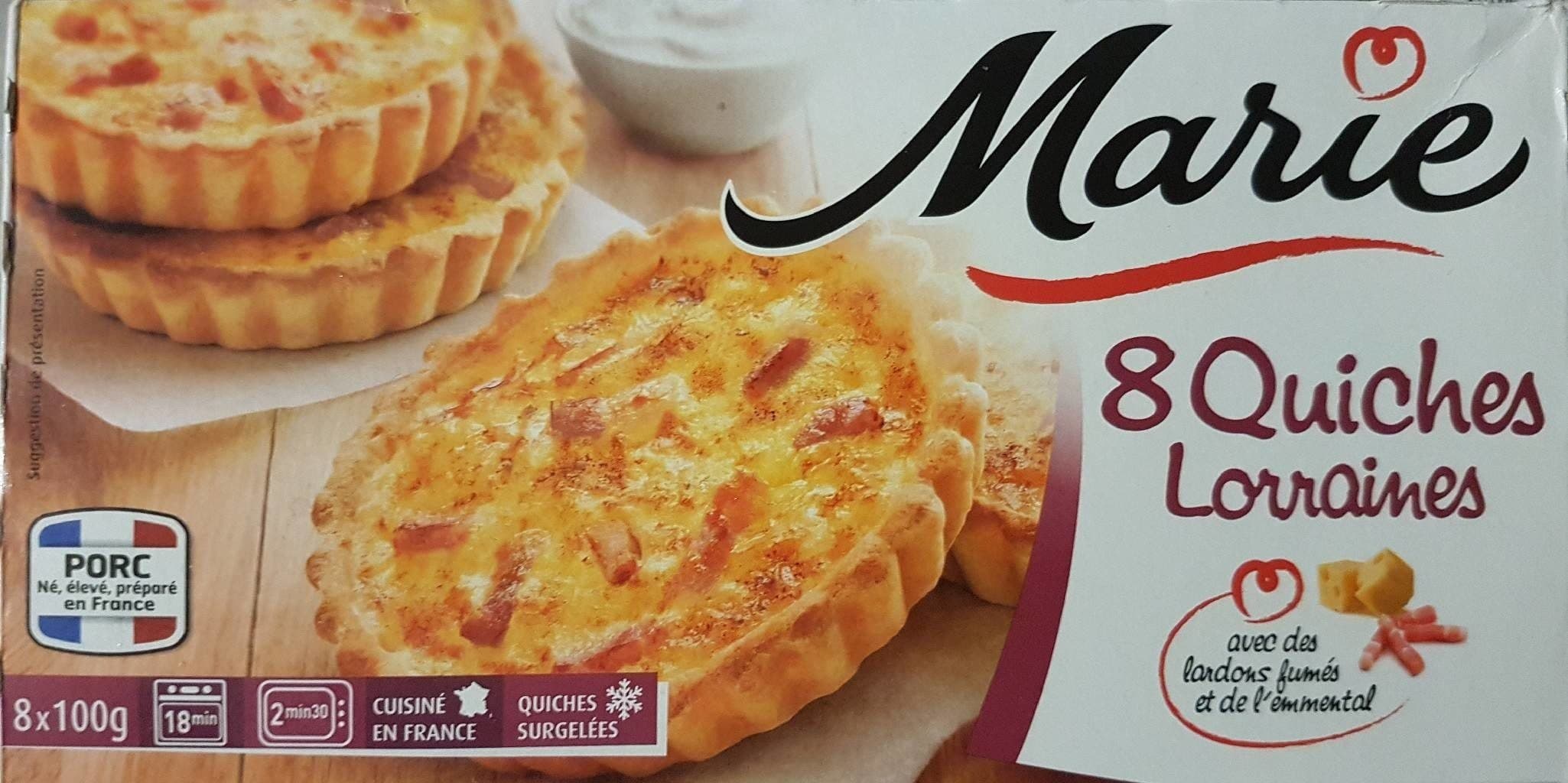 Marie 8 Quiches Lorraines 8*100g packshot