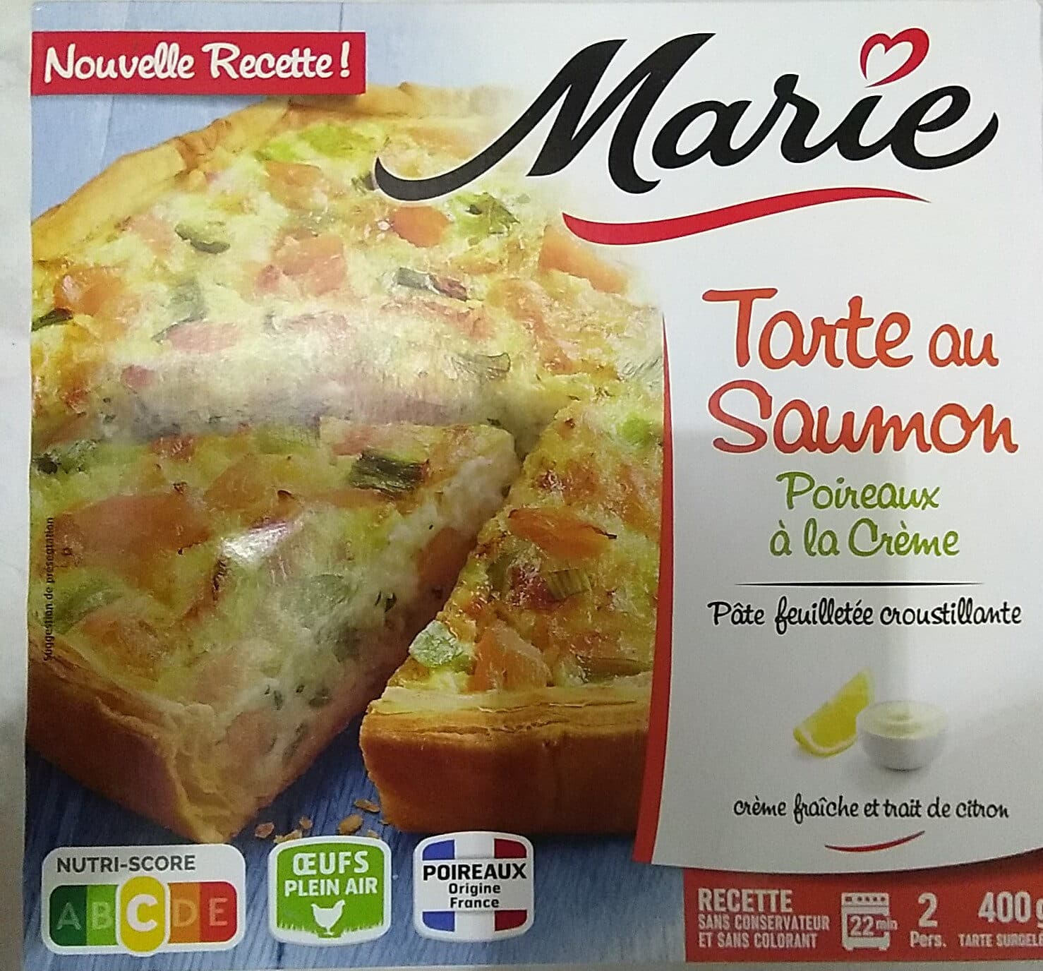 Marie Tarte au Saumon, Poireaux à la crème packshot