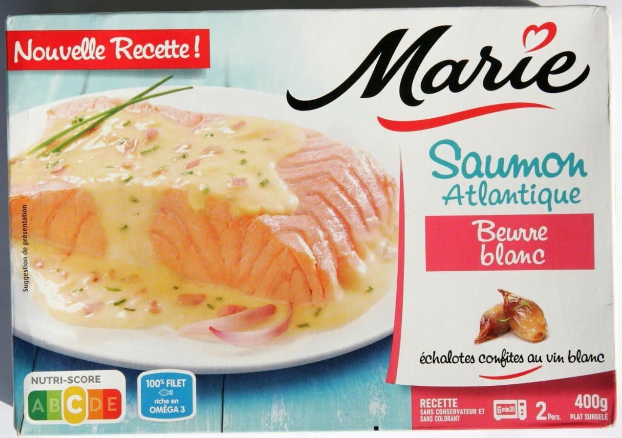 Marie Saumon Atlantique au beurre blanc - échalotes confites au vin blanc packshot
