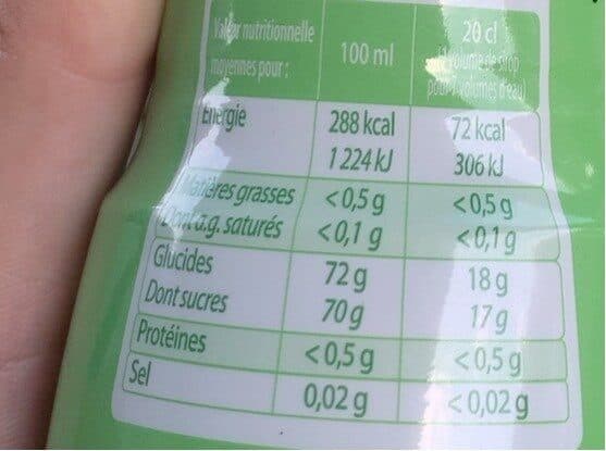 Open Food Facts sirop menthe packshot
