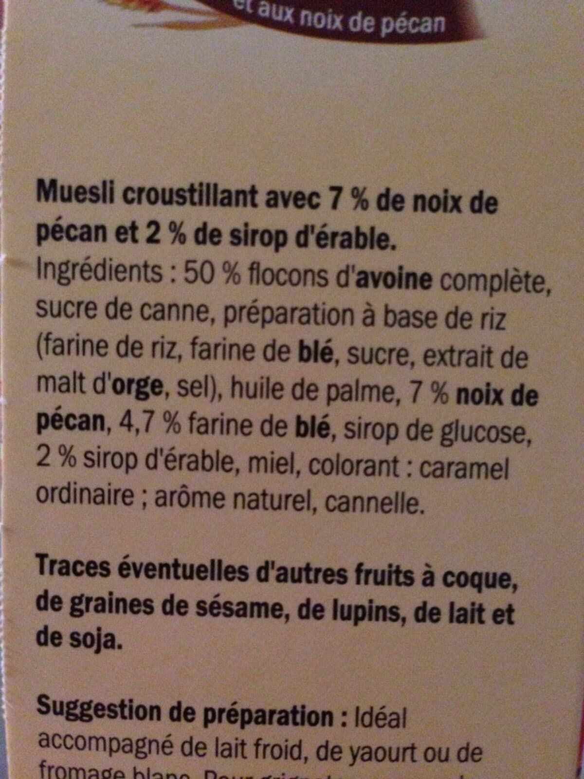 Crownfield Muesli croustillant sirop d'erable packshot