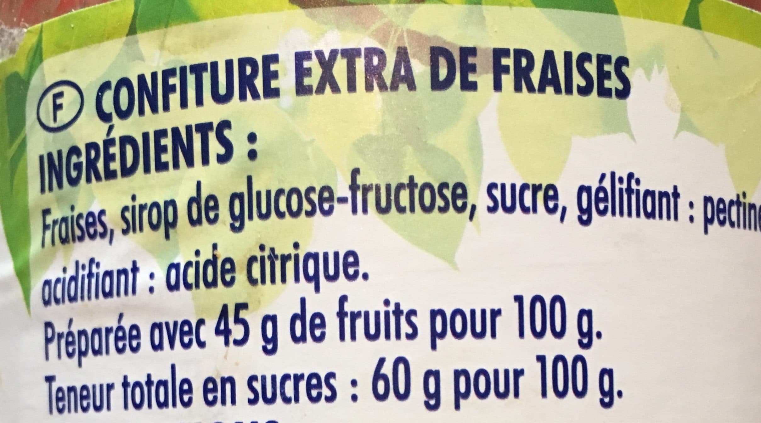 Intermarché Confiture fraise packshot