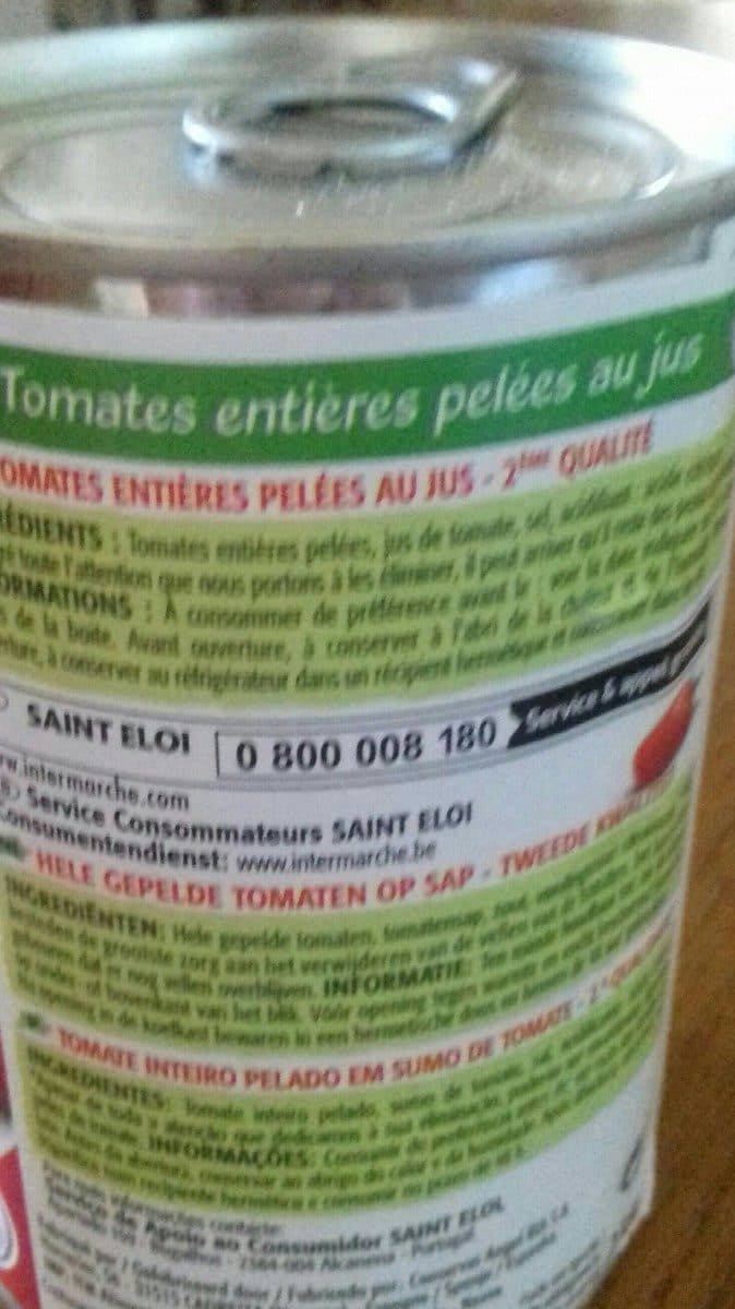Saint eloi Tomates entières pelées - 1/2 packshot