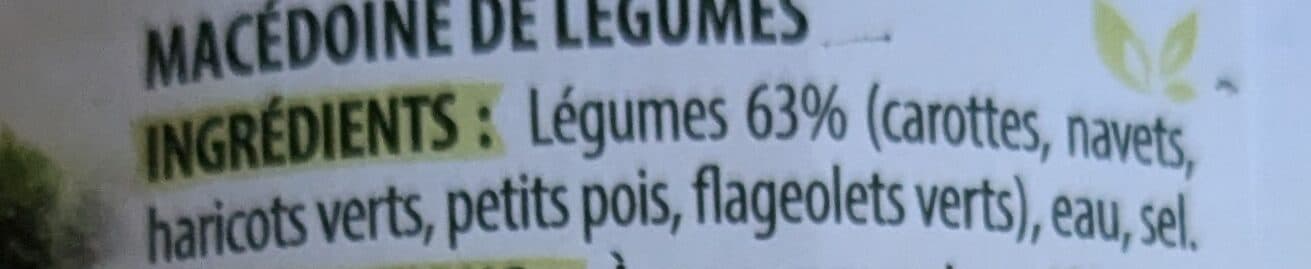 Les Mousquetaires Macédoine de légumes - 1/2 packshot