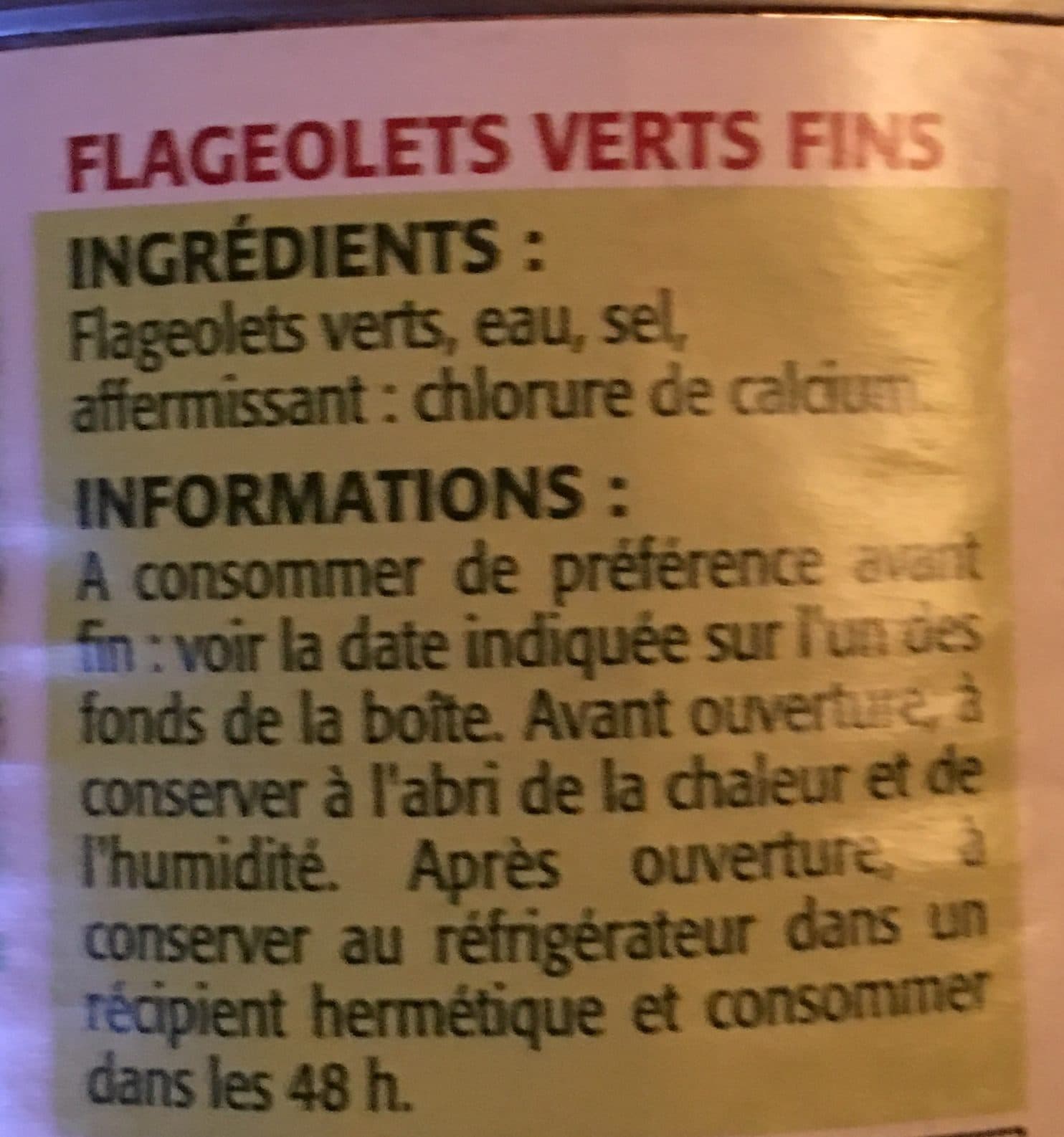 Saint eloi Flageolets verts fins - 4/4 530g packshot