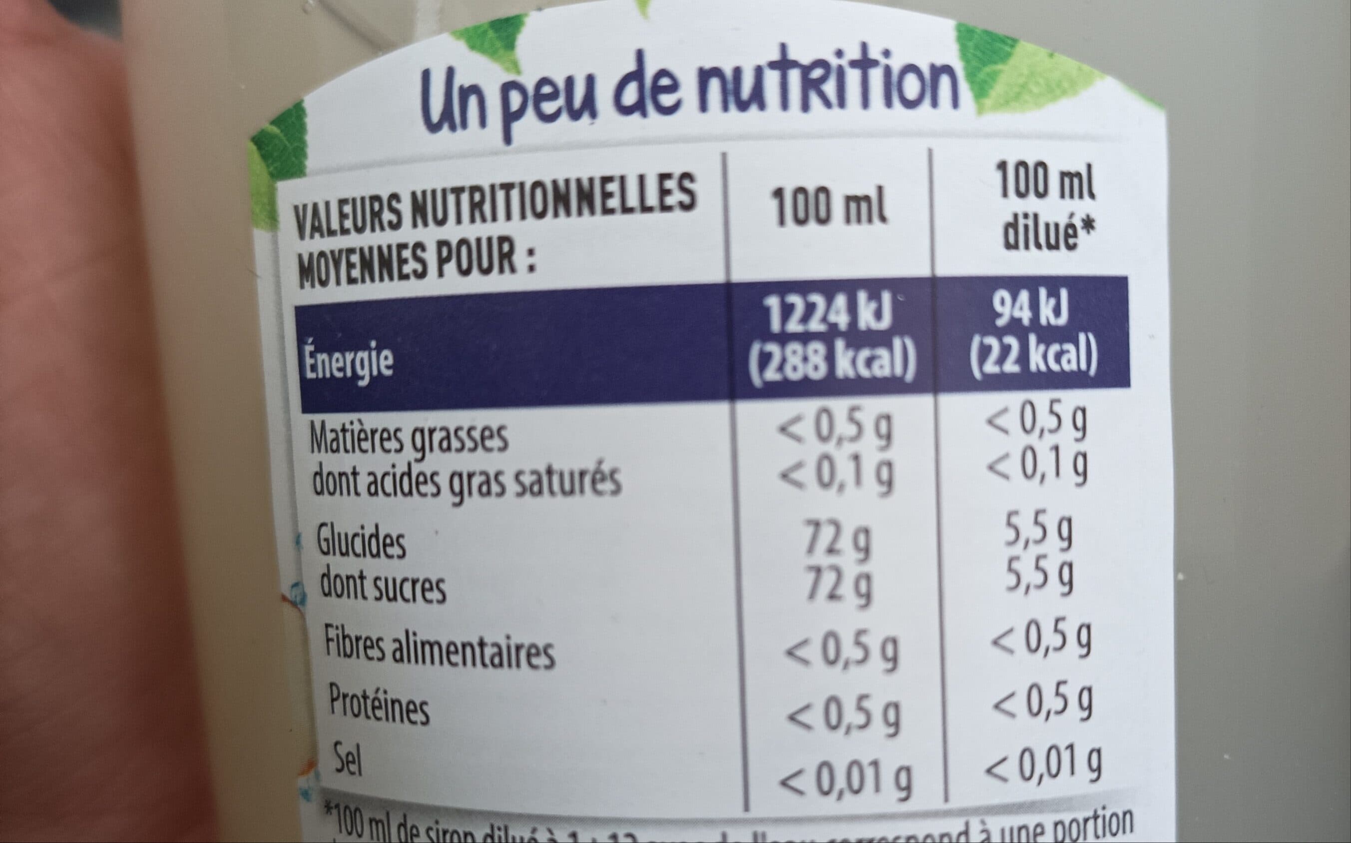 Intermarché Sirop Orgeat bt verre 1L packshot