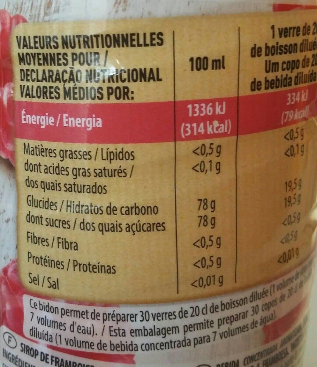 Paquito Sirop de framboise packshot