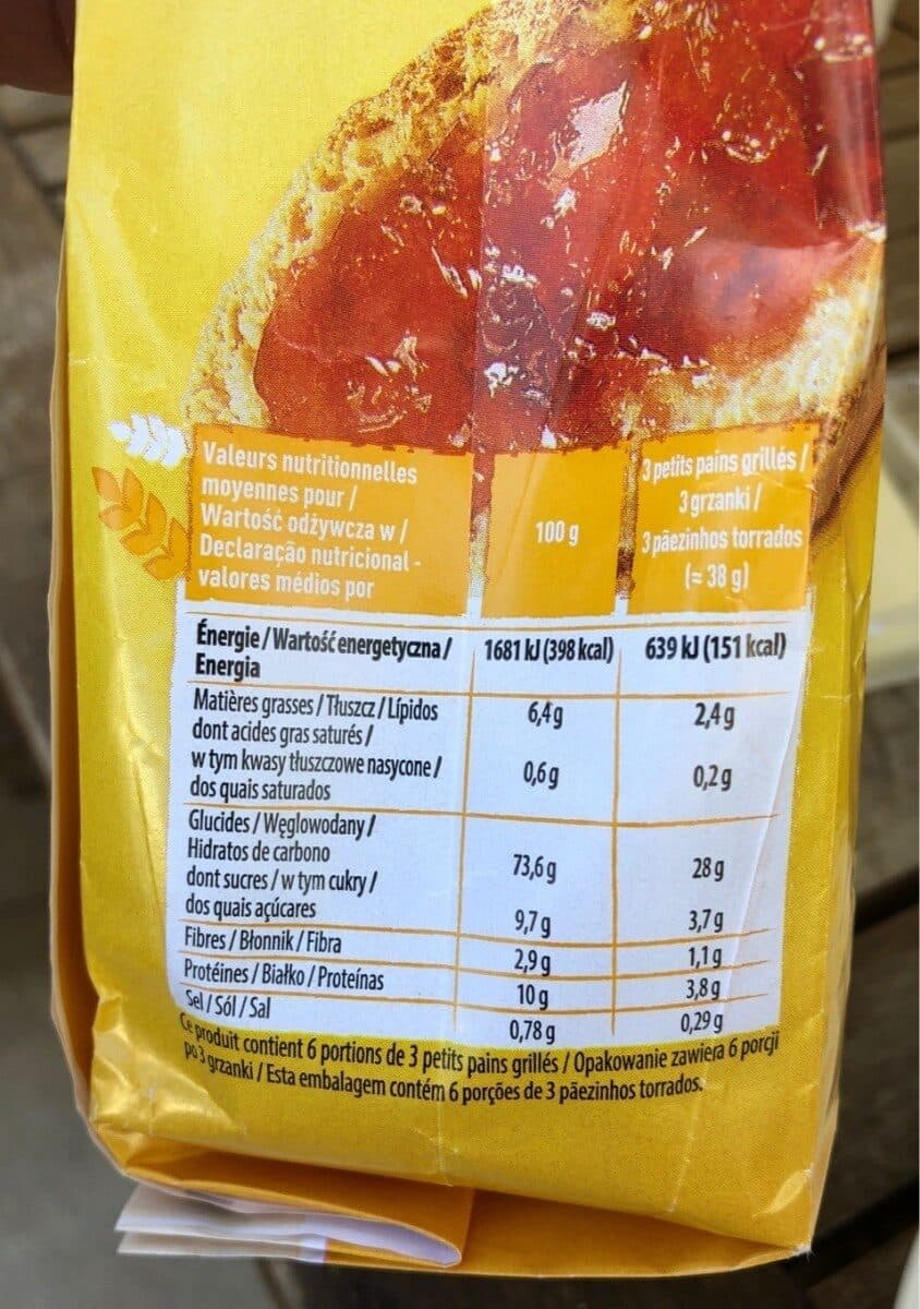 Chabrior Petits pains grillés nature / au froment packshot