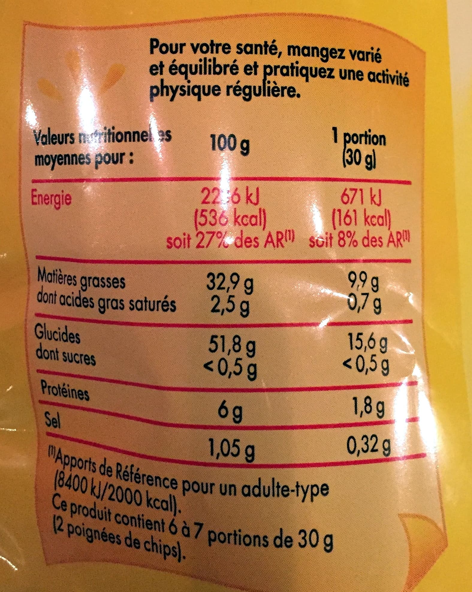 Bouton d'or Chips nature packshot