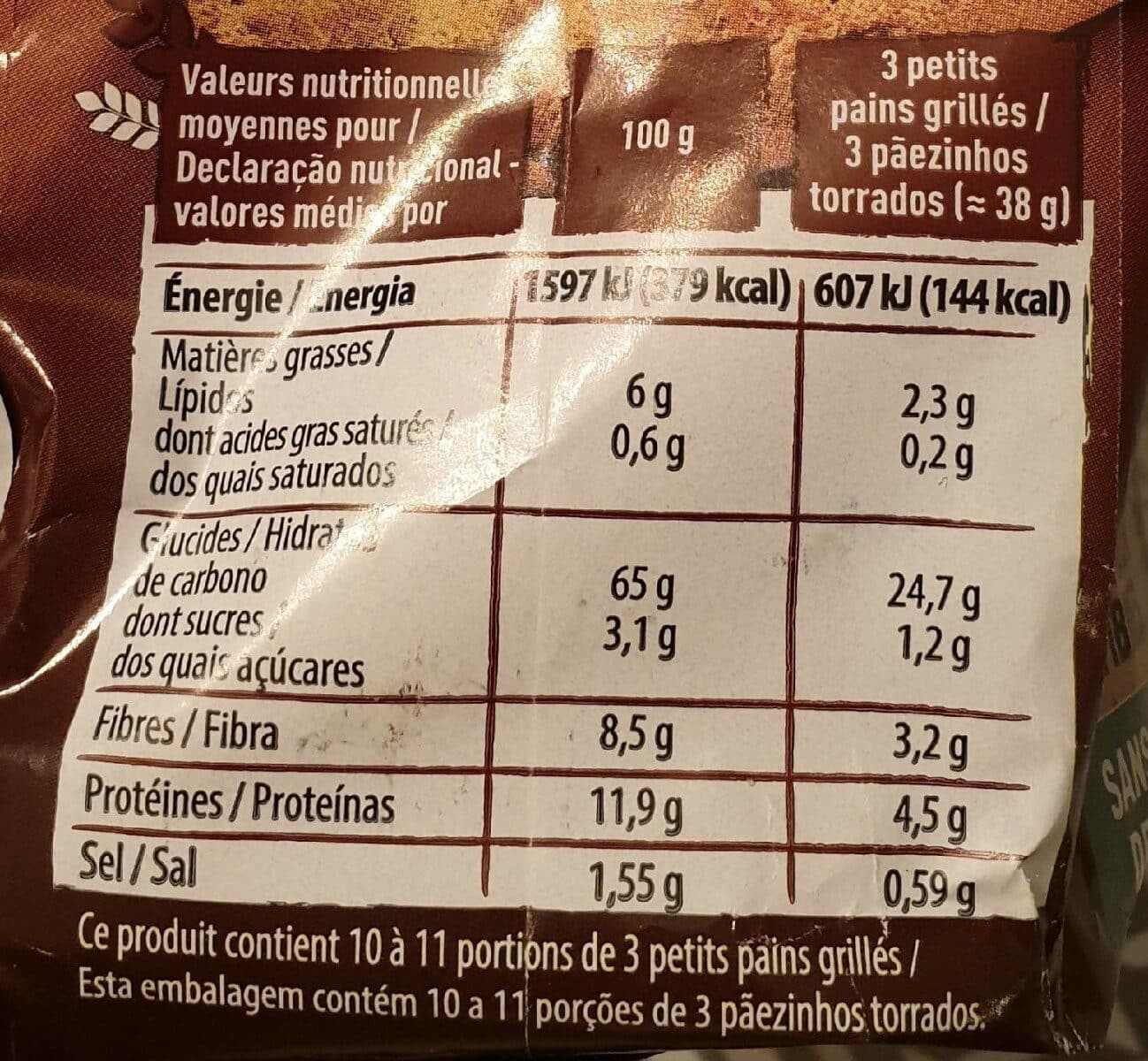 Chabrior Petits pains grillés au blé complet packshot