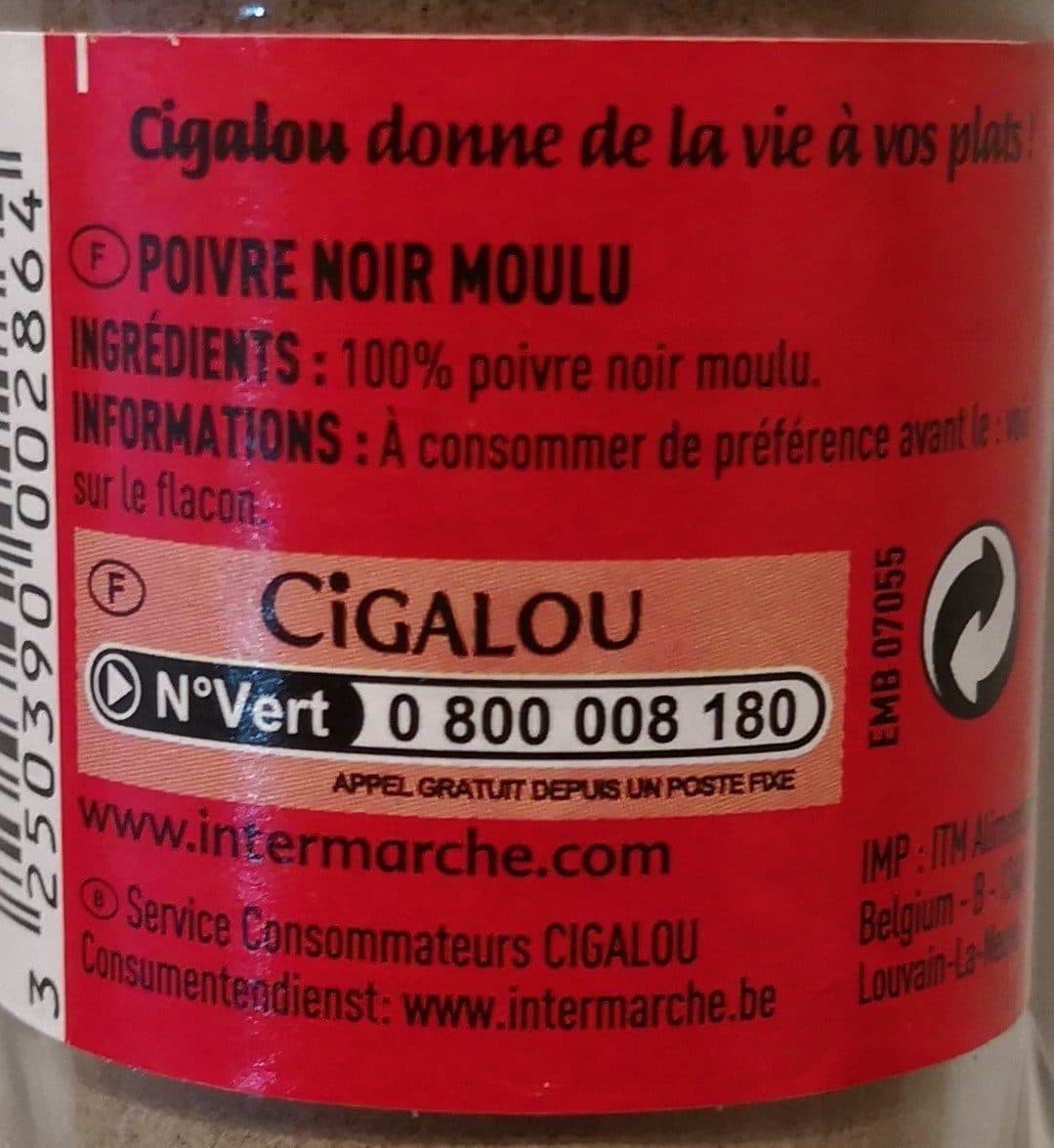 Intermarché Cigalou Poivre noir Moulu packshot
