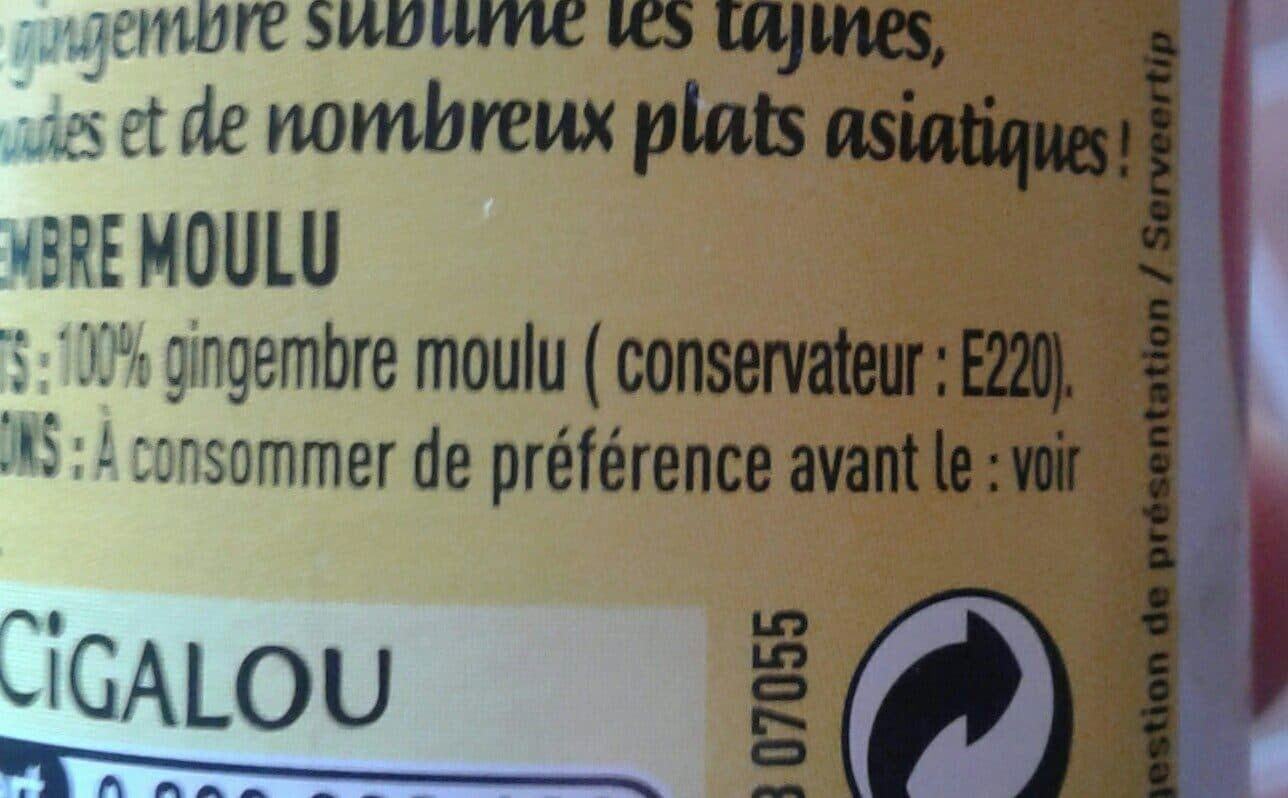 Cigalou Gingembre Moulu Cigalou 30 G packshot