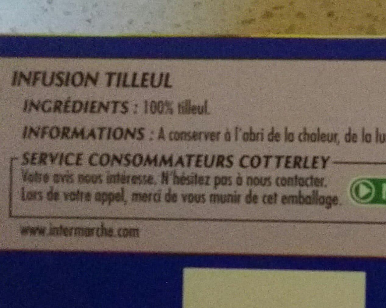 Cotterley Infusion Tilleul 25 Sachets 1,3 g packshot