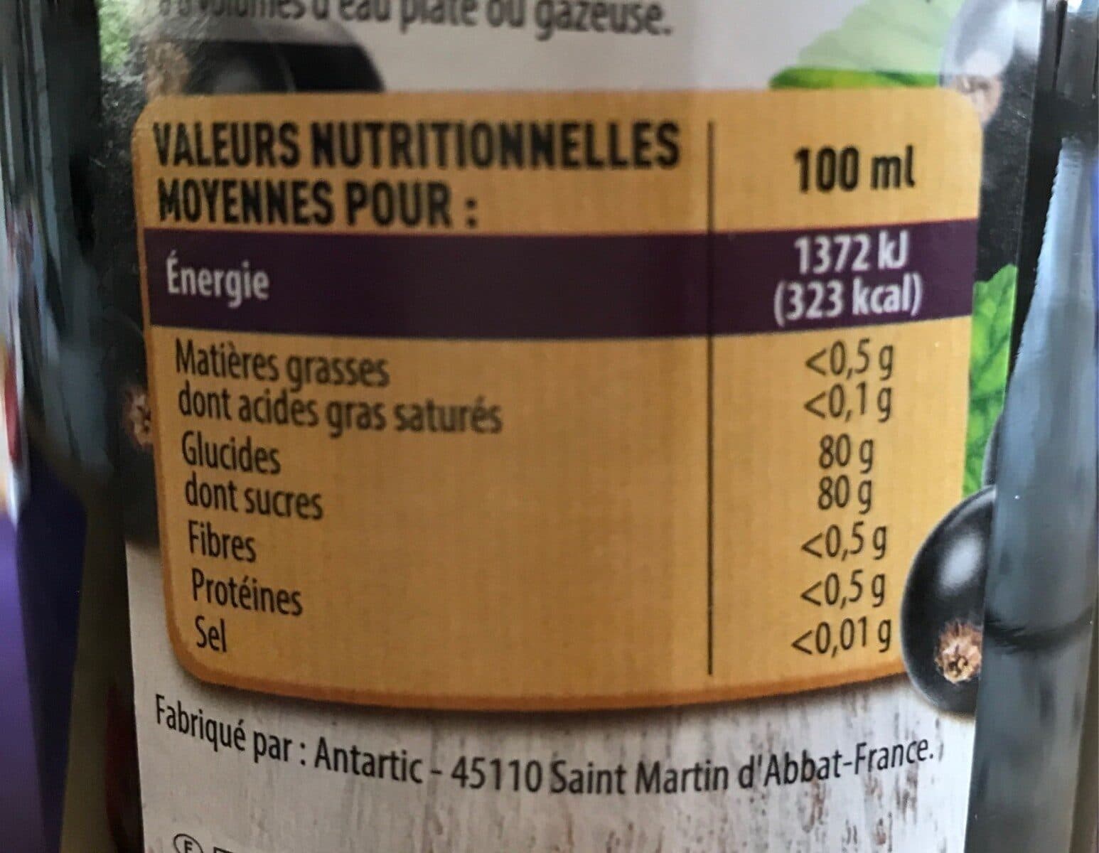 Paquito Sirop Cassis bt verre 1L packshot