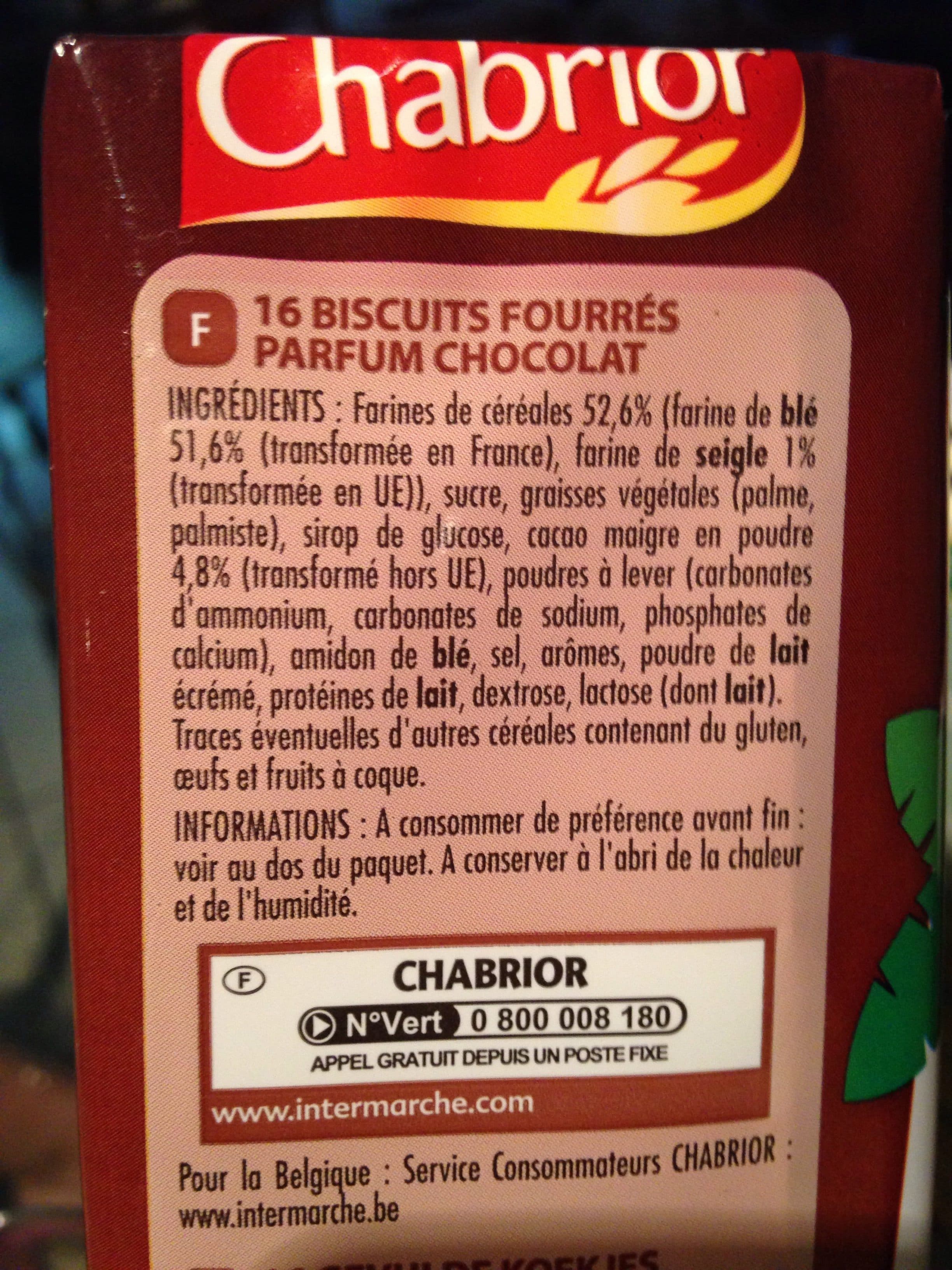 Chabrior 16 Fourrés carrés Chocolat 295G GOUTAK - P'tits Prods packshot