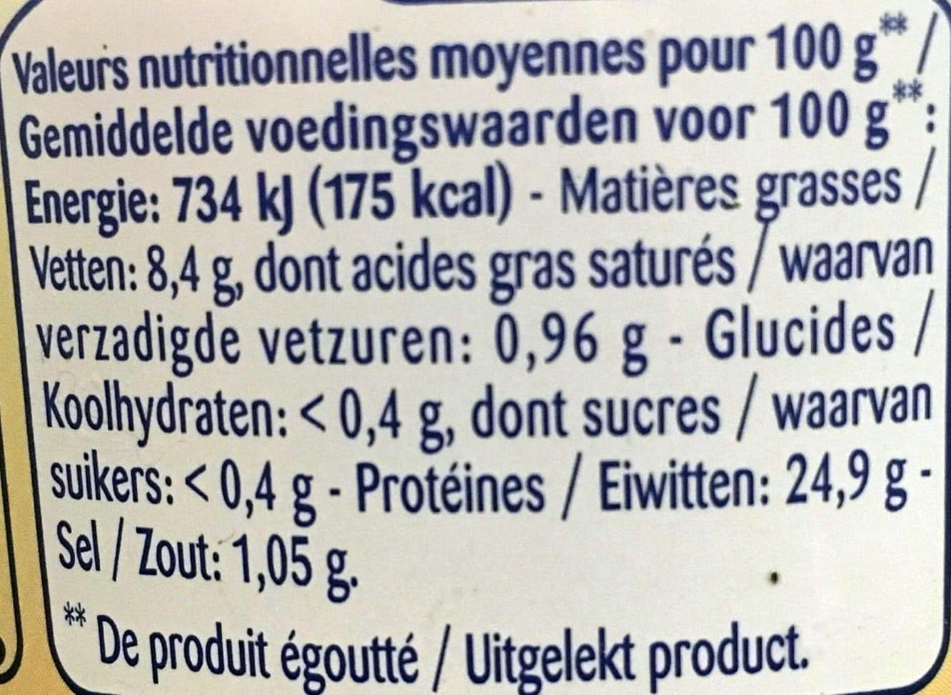 Intermarché Thon entier à l'huile de tournesol MSC 160g 104g (1/5) packshot