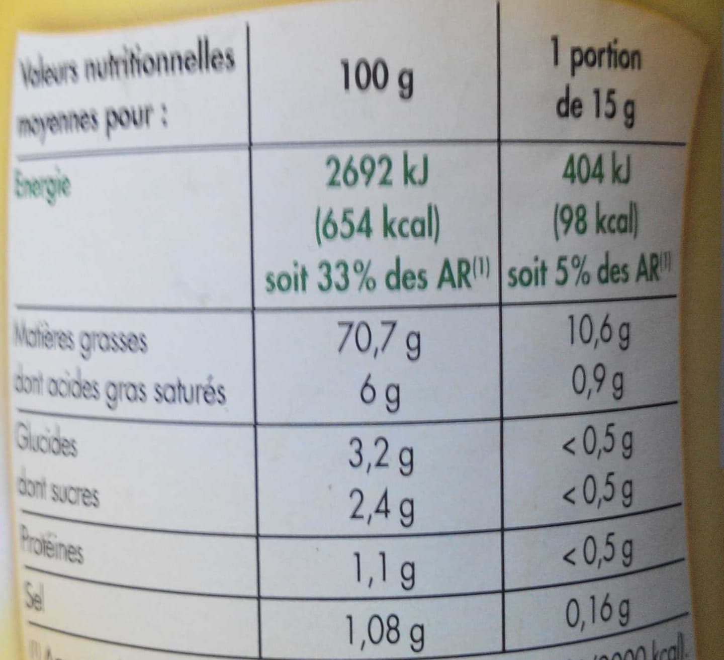 Bouton d'or Mayonnaise 470g Bocal verre BO packshot