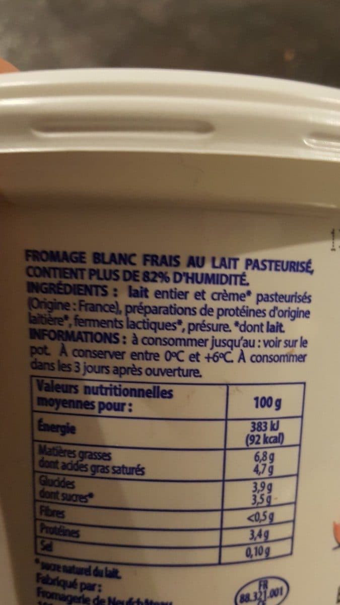 Paturages Fromage frais de campagne 1kg packshot
