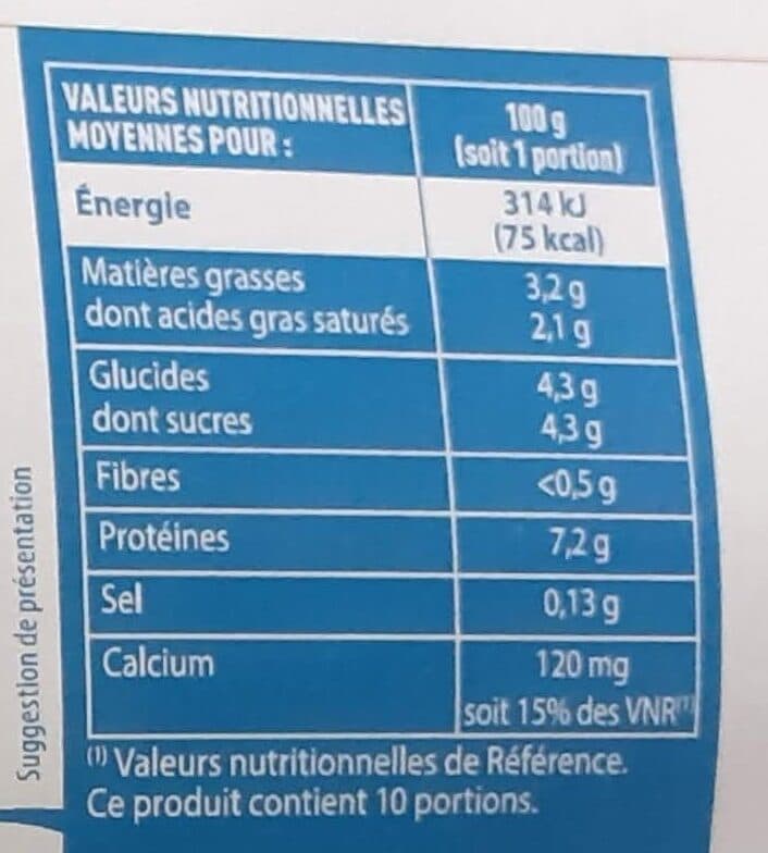 Pâturages Fromage blanc 3,2% de matière grasse packshot