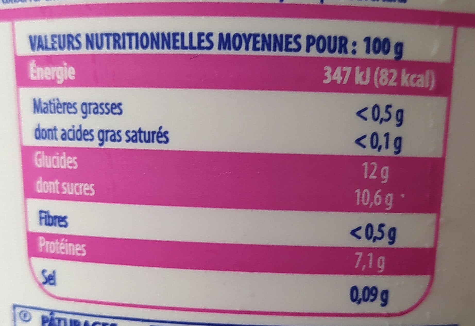 Paturages Fromage blanc fraise 0% packshot