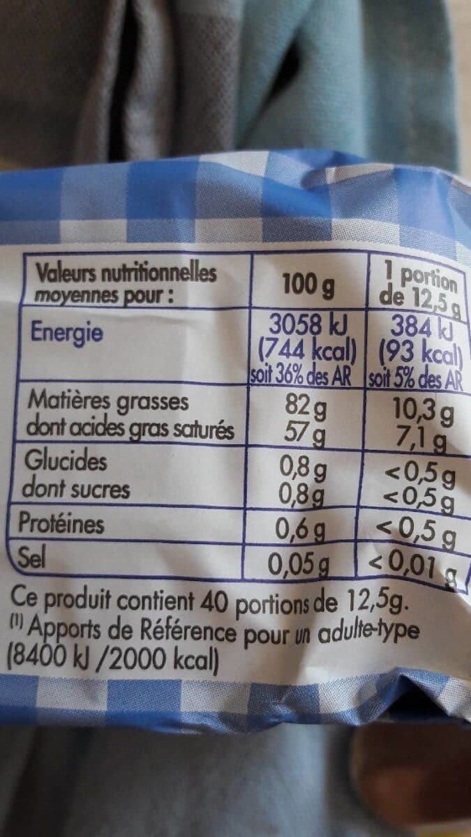 Paturages BEURRE DOUX MOULE 500g packshot