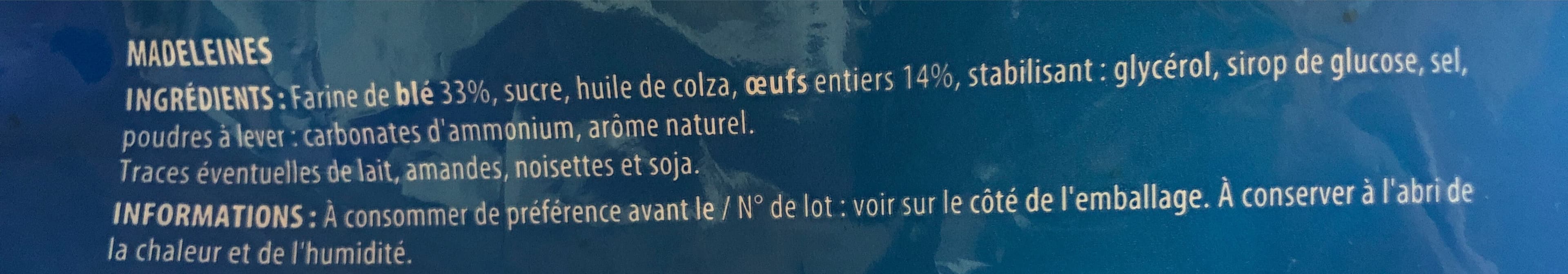 Chabrior Madeleines aux œufs packshot