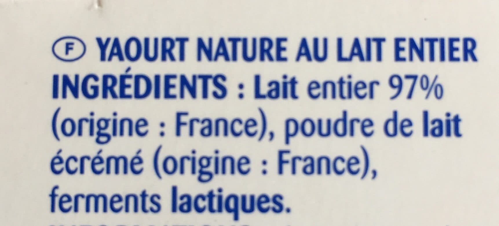 Pâturages YAOURT AU LAIT ENTIER POT VERRE 4X125G - nature packshot