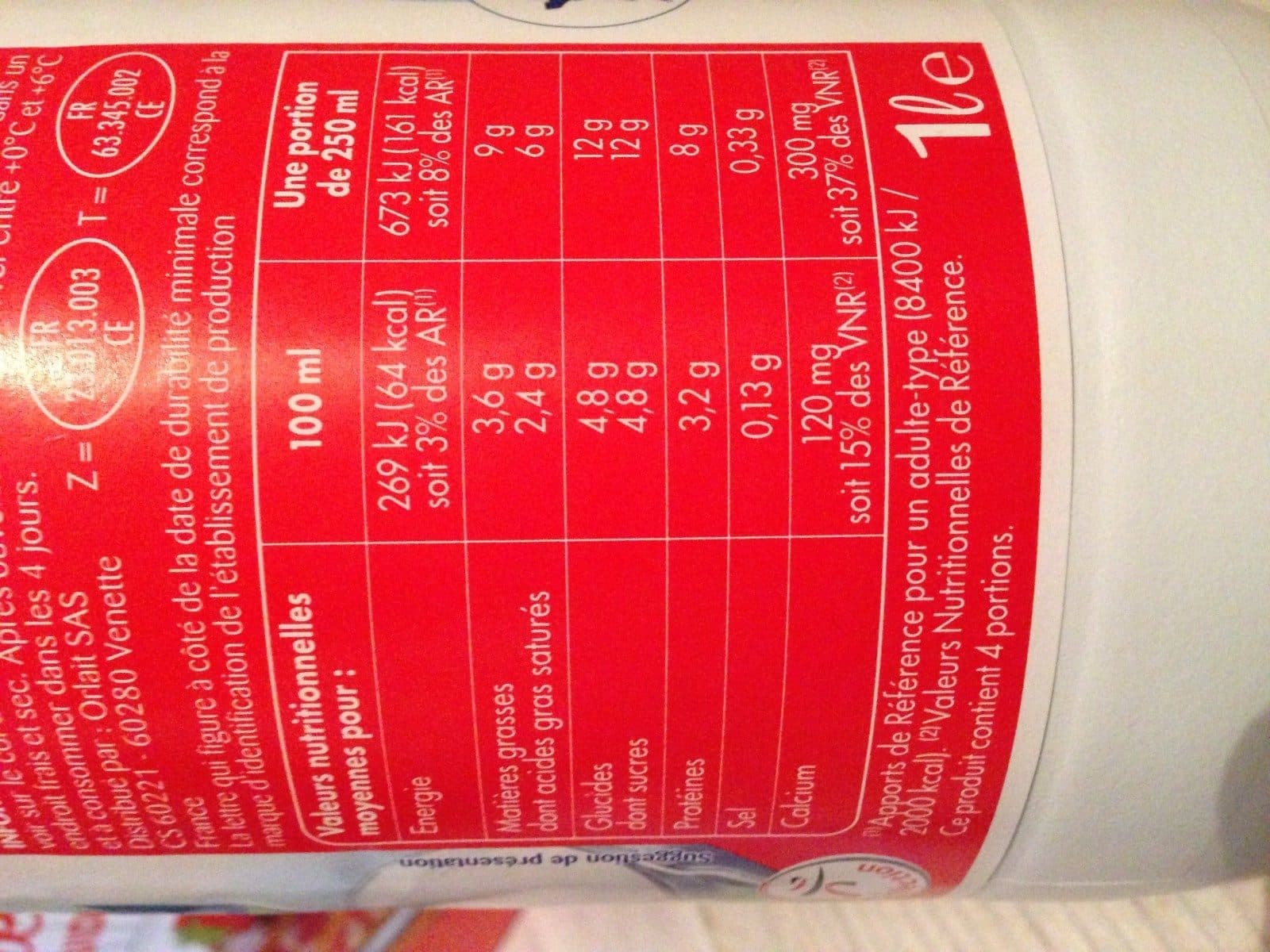 Pâturages Lait Entier packshot