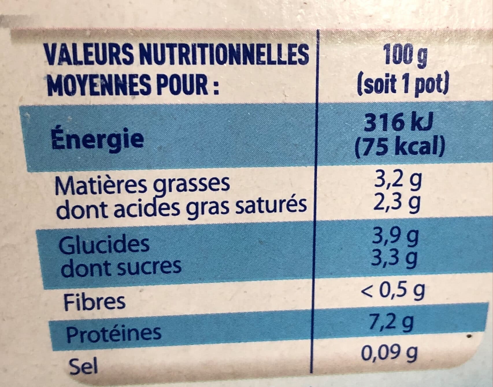 Pâturages Fromage frais nature 3,2% 8x100g packshot
