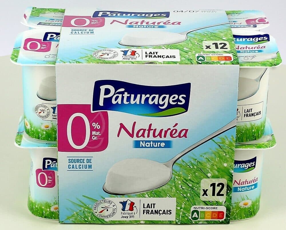 Les Mousquetaires Yaourt nature 0% 12x125g packshot