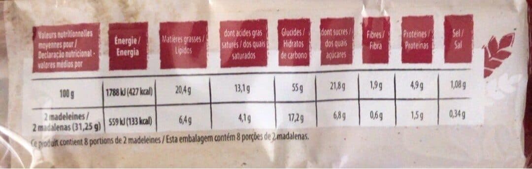 Chabrior Madeleines longues Pur beurre packshot