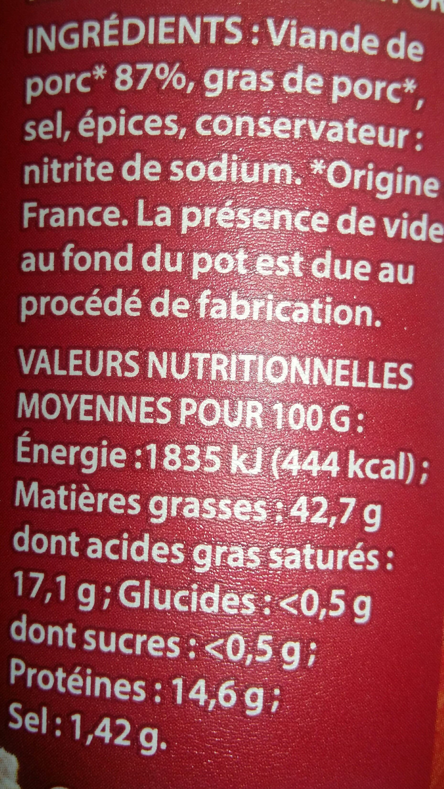 Monique ranou Rillettes du mans 400g packshot