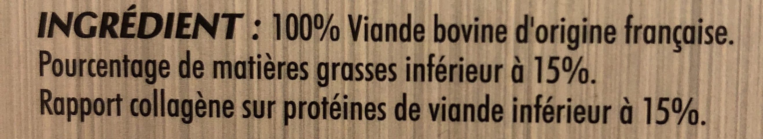 Jean Rozé Steak haché 15% jean rozé 1kg vbf packshot
