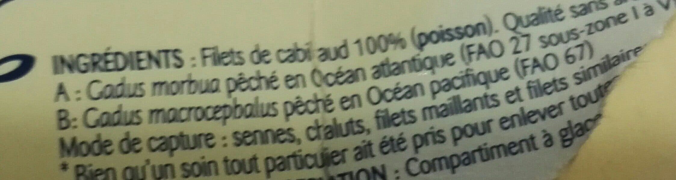 Intemarché Cabillaud nature odyssée msc 400g packshot