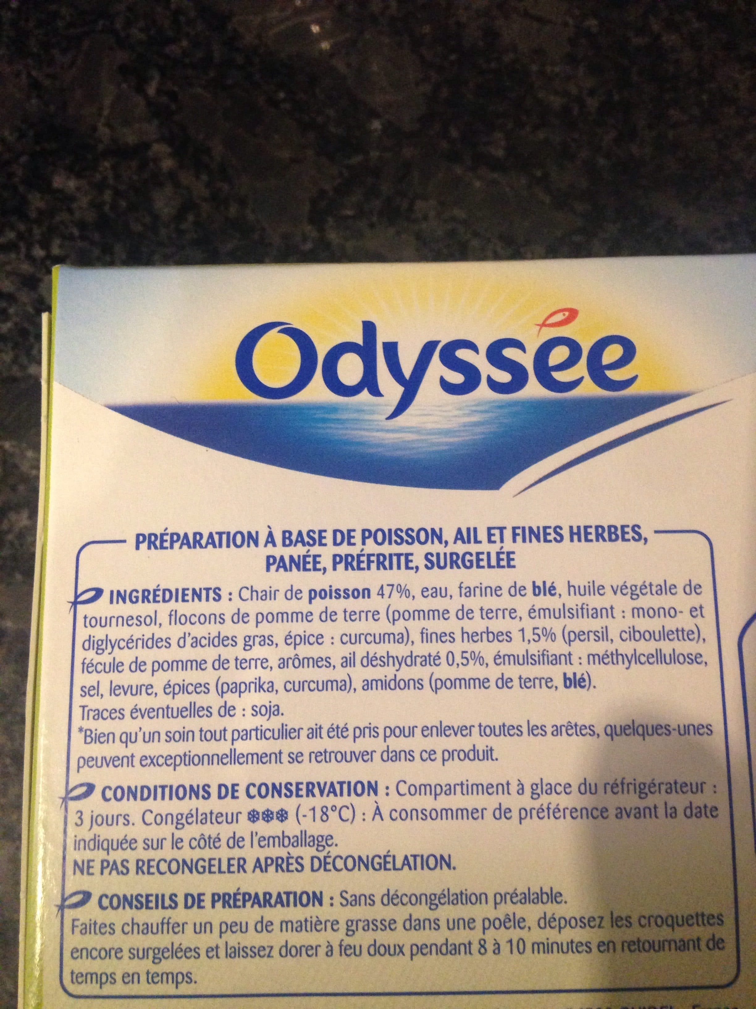 Odyssée Croquettes ail et fines herbes msc 300g packshot