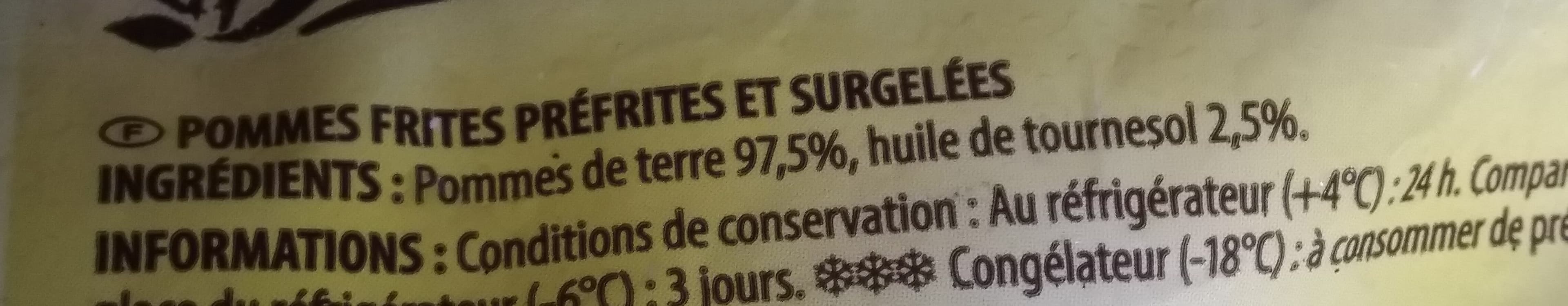 Bouton d'Or Pommes frites packshot