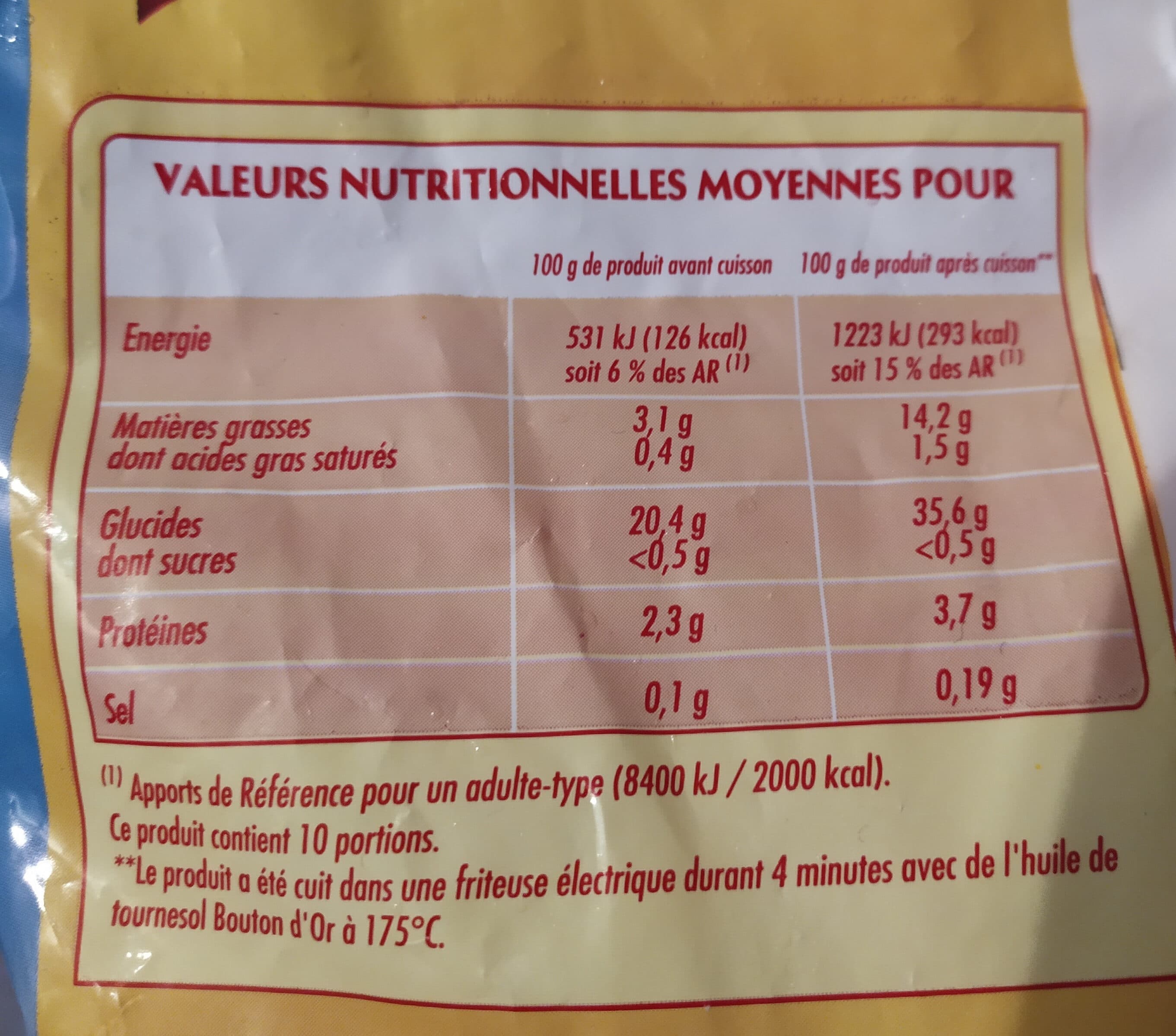 Bouton d'Or Les pommes allumettes packshot